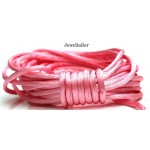 4-20 Metres Blushing Pink Rattail Silky Satin Cord 2mm ~ Ideal For Kumihimo, Macrame, Braiding & Shamballa Designs ~ Craft Essentials